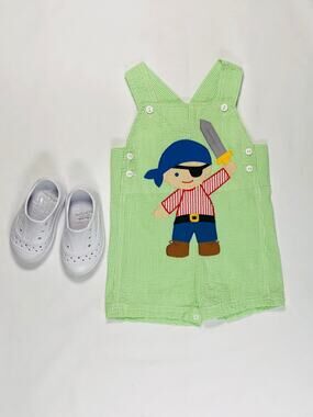 ZUBELS BOYS PIRATE ROMPER SIZE 9M